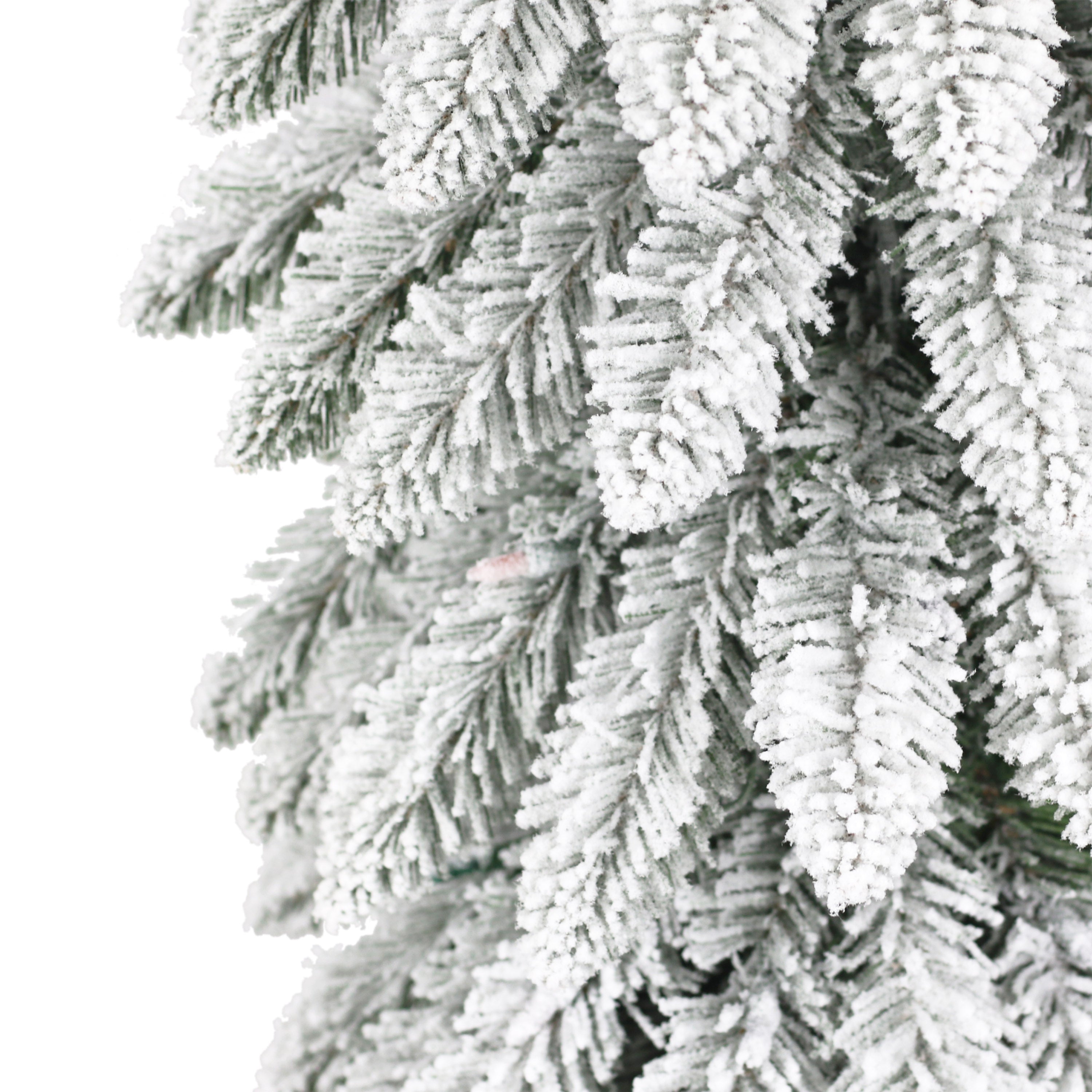 7ft Pre-Lit Flocked Alpine Pencil Tree